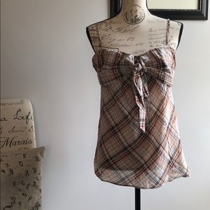 New York & Co - Sz 10- plaid tank/cami